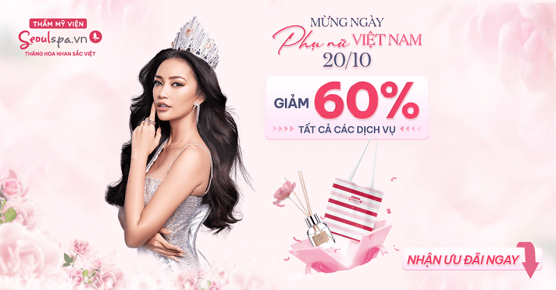 Thẩm mỹ viện SeoulSpa.Vn các chi nhánh khu vực Đông Nam Bộ giảm sốc đến 60% nhân dịp 20/10