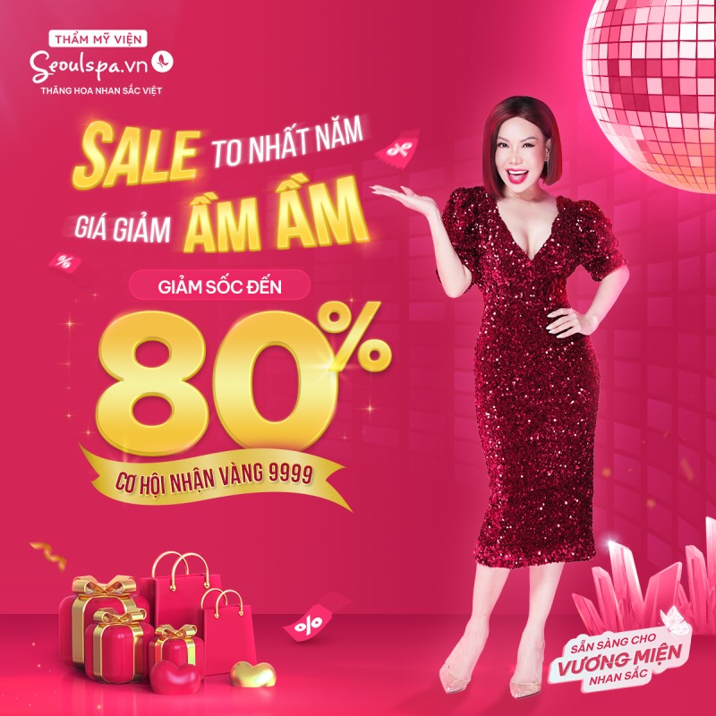 Chương trình sale to nhất năm, giảm sâu 80% tất cả dịch vụ tại Thẩm mỹ viện SeoulSpa.Vn ở khu vực miền Bắc