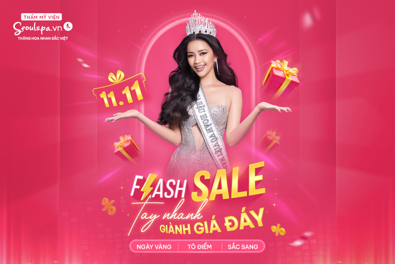 Flash Sale 11/11 giảm sâu 99% tất cả các dịch vụ làm đẹp tại SeoulSpa.Vn
