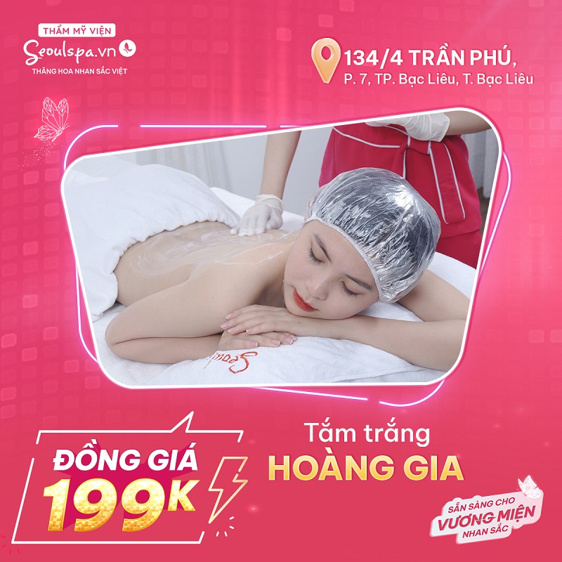 Tắm trắng hoàng gia đánh bật tone da toàn thân nhanh chóng, an toàn