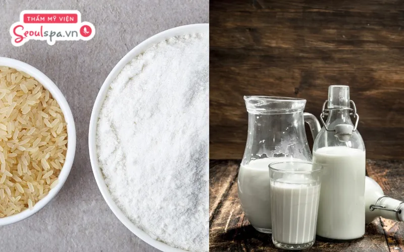 Thoa hỗn hợp bột gạo và sữa tươi lên vùng da nách có thể giúp làm mềm nang lông và khiến lông nhanh rụng