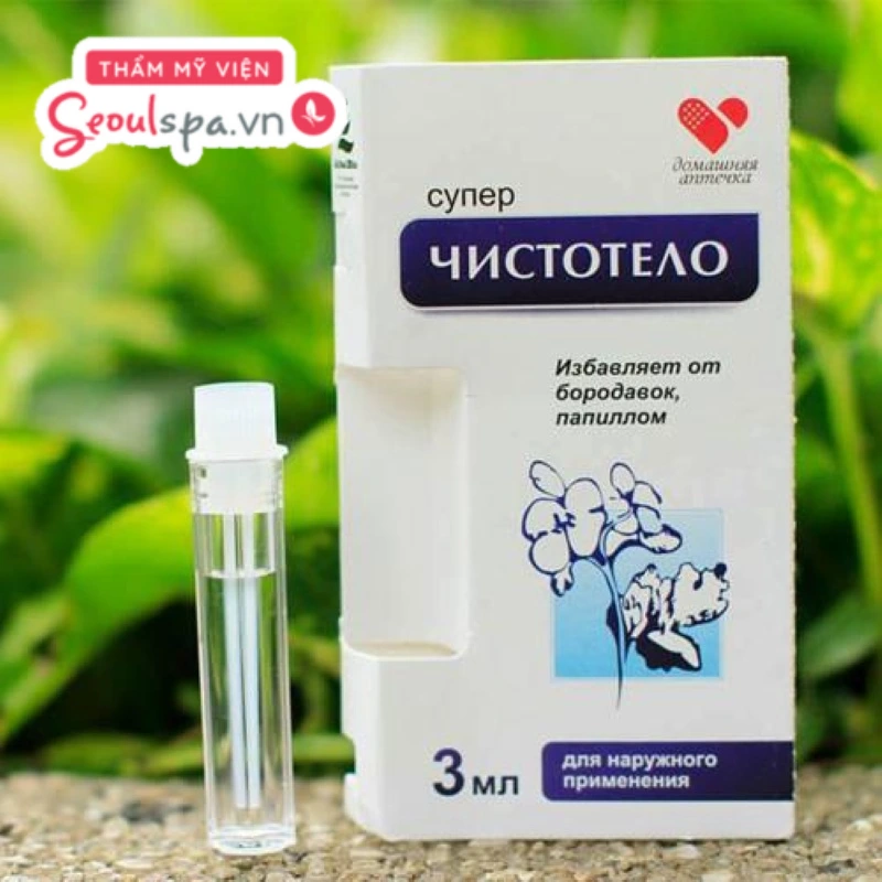 Dvelinil là thuốc chấm nốt ruồi được sản xuất tư Nga với khả năng làm mờ mụn ruồi, mụn cóc hiệu quả