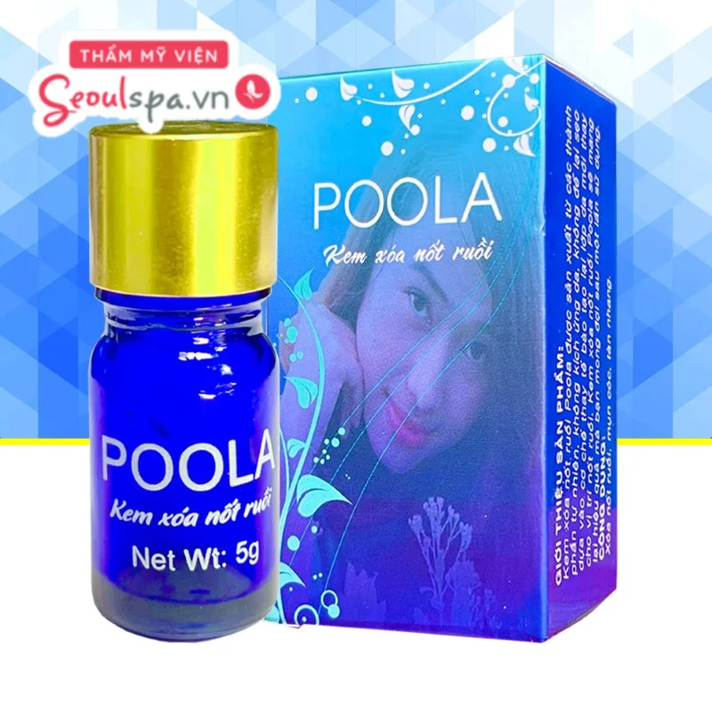 Poola là kem xóa nốt ruồi giúp loại bỏ nốt ruồi khỏi bề mặt da và giảm thiểu tối đa nguy cơ kích ứng