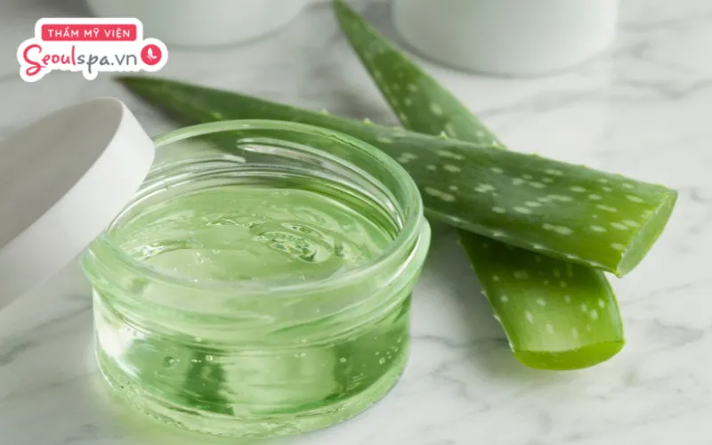 Thoa gel nha đam hoặc kem dưỡng ẩm dịu nhẹ lên vùng da sau khi triệt lông giúp giảm kích ứng hiệu quả