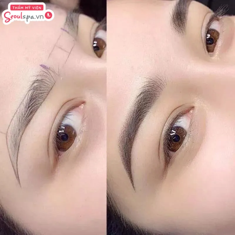 Tình trạng chân mày thiếu đuôi, mất nét và thưa thớt sẽ được khắc phục hiệu quả khi thực hiện phun Nano lông mày tại SeoulSpa.Vn