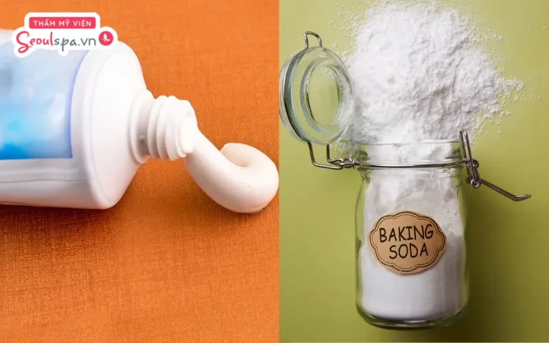 Kết hợp bột baking soda và kem đánh răng là mẹo giúp làm suy yếu sợi lông và tăng cường khả năng kháng khuẩn