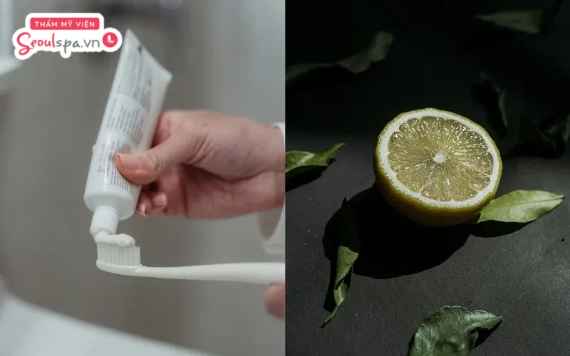 Thực hiện cách tẩy lông chân bằng kem đánh răng và chanh đúng cách giúp suy yếu chân lông và làm sáng bề mặt da