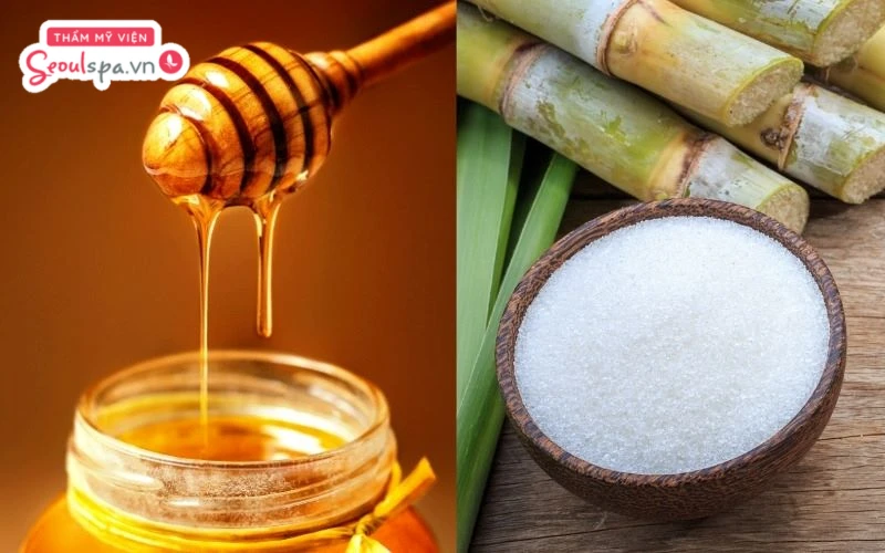 Kết hợp mật ong nguyên chất với đường là cách triệt lông mặt tại nhà được đánh giá cao về tính an toàn
