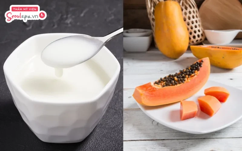 Kết hợp đu đủ chín và sữa chua không đường là công thức tẩy lông hiệu quả tại nhà giúp làm mềm lông hiệu quả