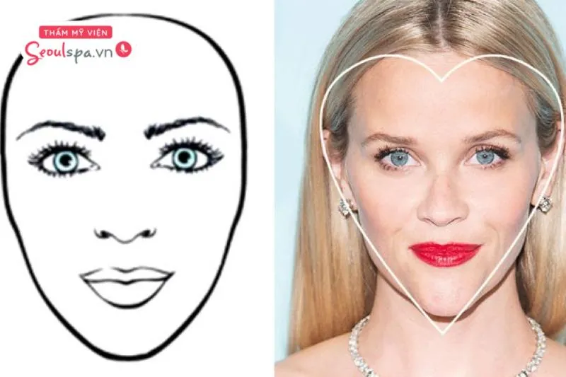 Dáng mặt trái tim phù hợp với kiểu phun đuôi mí không quá mảnh và kéo nhẹ theo phần xương lông mày