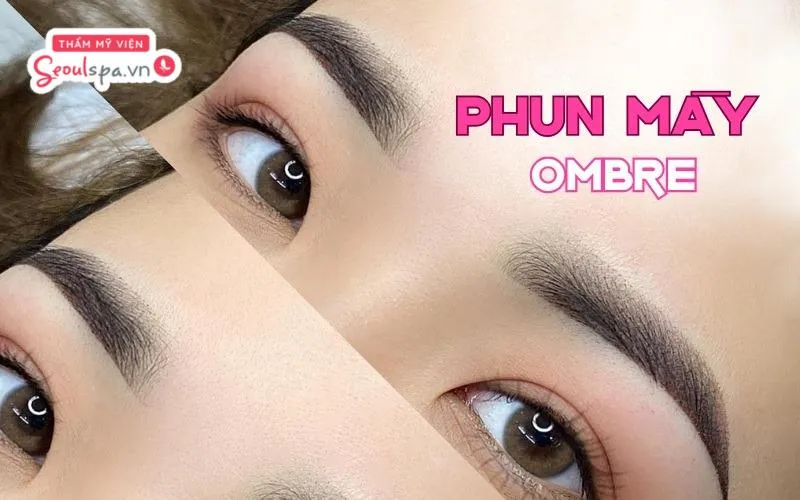 Phun mày Ombre mang đến khách hàng dáng chân mày tự nhiên với hiệu ứng chuyển màu đậm nhạt vô cùng tinh tế