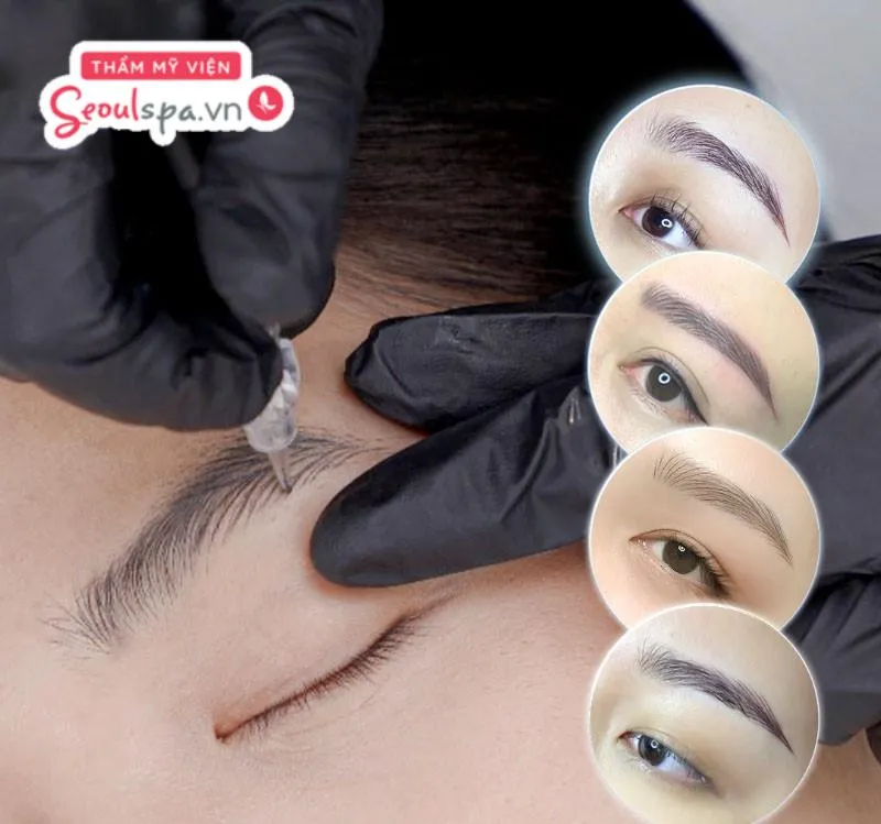 Chuyên viên thực hiện ủ tê đúng cách và đi sợi với độ sâu phù hợp là cách giảm đau rõ rệt khi điêu khắc chân mày