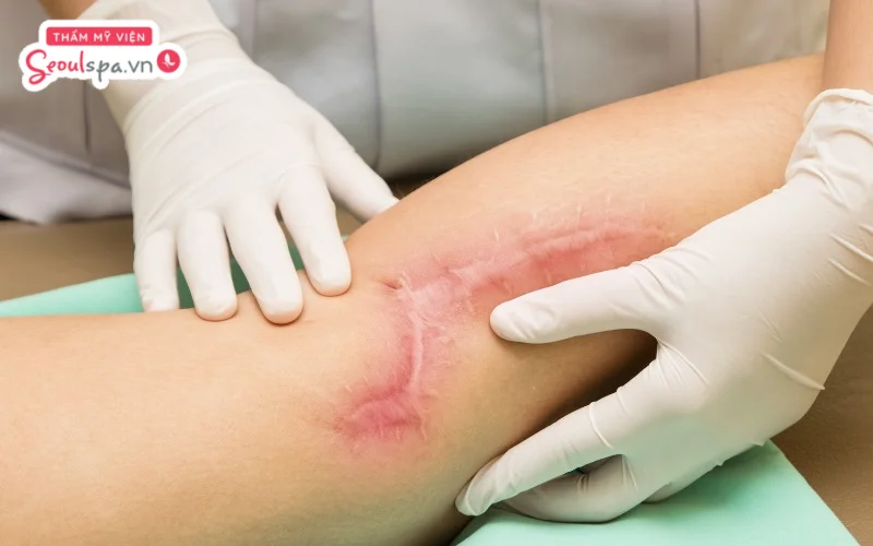 Người có sẹo lồi, sẹo phì đại ở vùng chân không nên thực hiện triệt lông Laser vì dễ tiềm ẩn nguy cơ gia tăng sắc tố