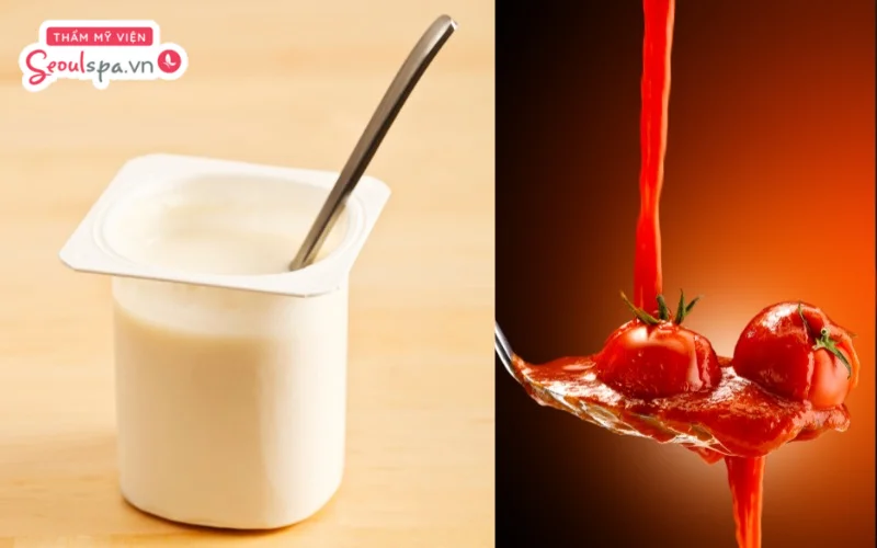 Trộn đều cà chua nghiền nhuyễn với sữa chua giúp gia tăng hiệu quả tẩy tế bào chết và làm rụng lông hiệu quả