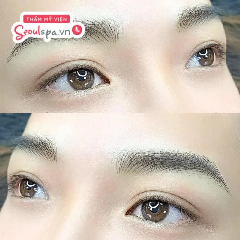 Phun thêu chân mày giúp tạo hiệu ứng sợi tự nhiên, mềm mại mà không cần mất thời gian trang điểm mỗi ngày