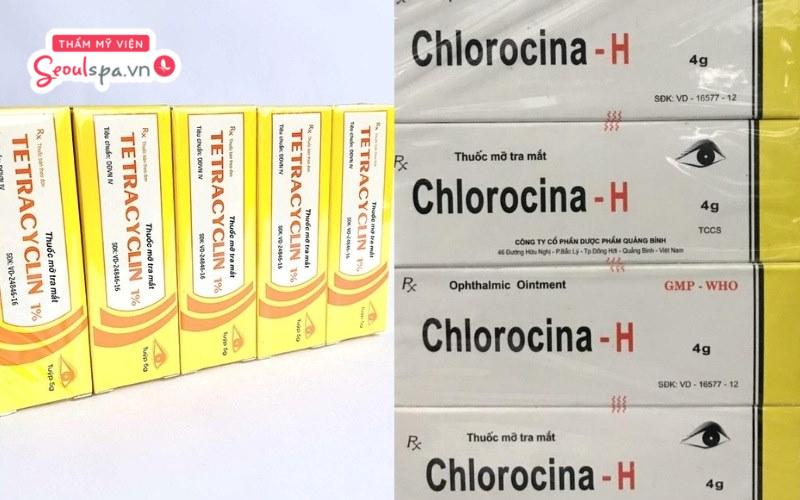 Tetracyclin 1% và Chlorocina - H là hai loại thuốc mỡ có khả năng làm dịu và giảm ngứa vùng chân mày sau phun xăm