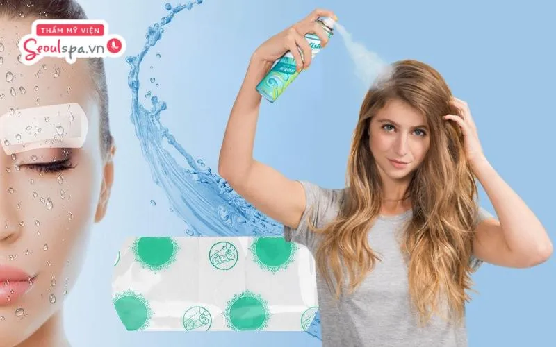 Sử dụng miếng dán chân mày chống nước và dầu gội khô là cách ngăn ngừa nguy cơ chân mày dính nước khi gội hiệu quả