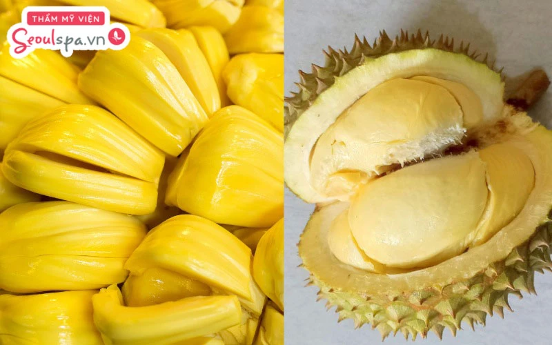 Mít và sầu riêng là hai loại trái cây có tính nóng khiến môi dễ tiềm ẩn nguy cơ sưng tấy và lâu lành