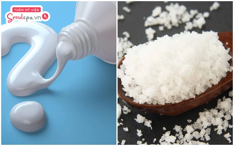 Kem đánh răng kết hợp cùng muối giúp tẩy lông nách nhanh chóng
