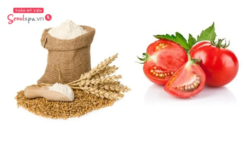 Triệt lông bằng cà chua với bột mì vừa giúp làm mờ lông, vừa dưỡng da mịn màng và trắng sáng