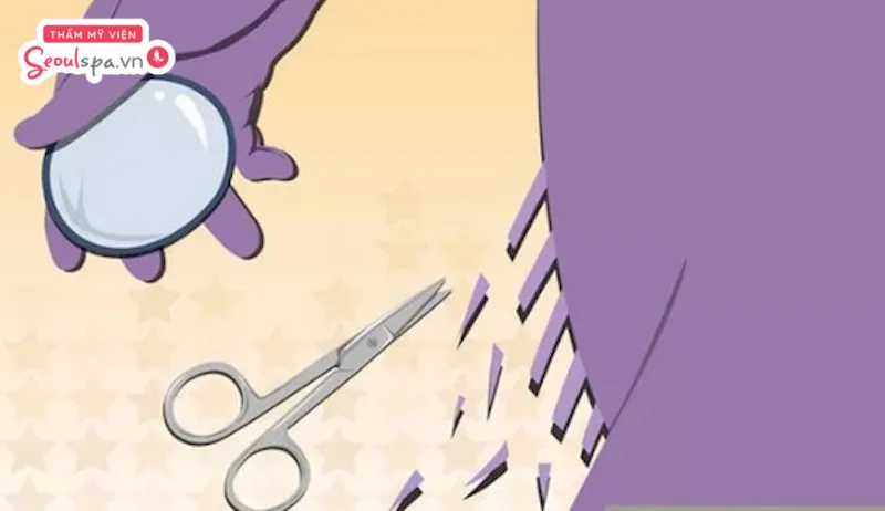 Sử dụng kéo tỉa lông vùng kín là cách thông dụng, nhanh chóng nhưng không loại bỏ tận gốc nang lông