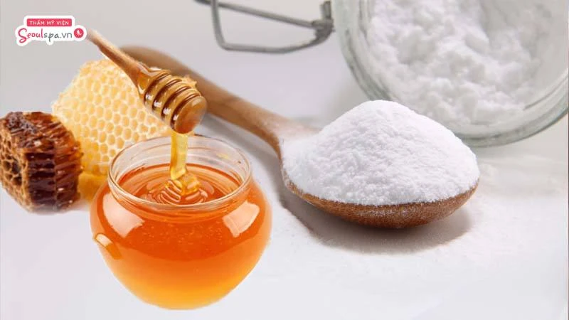 Sự kết hợp giữa baking soda và mật ong, chanh sẽ giúp lông rụng và nhạt màu hơn
