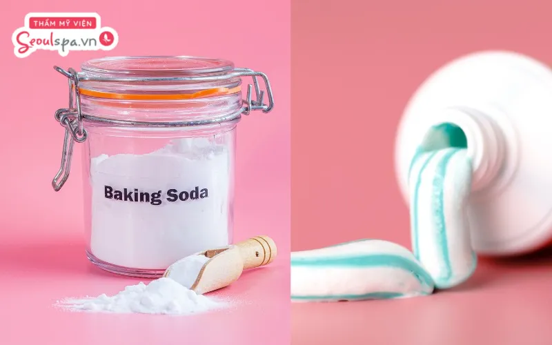 Kết hợp baking soda với kem đánh răng giúp tạo đem lại hiệu quả loại bỏ mảng bám và tẩy lông hiệu quả
