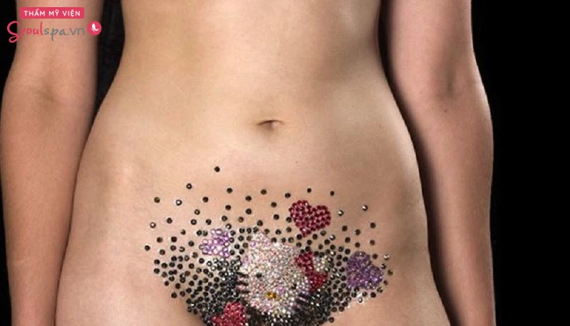 Triệt lông bikini tạo hình kiểu Vajazzle ấn tượng và khác biệt