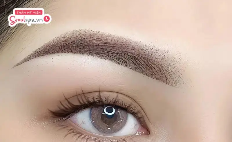Phun mày ombre tạo dáng mày có hiệu ứng chuyển màu từ đậm ở đuôi nhạt dần về phía đầu mày