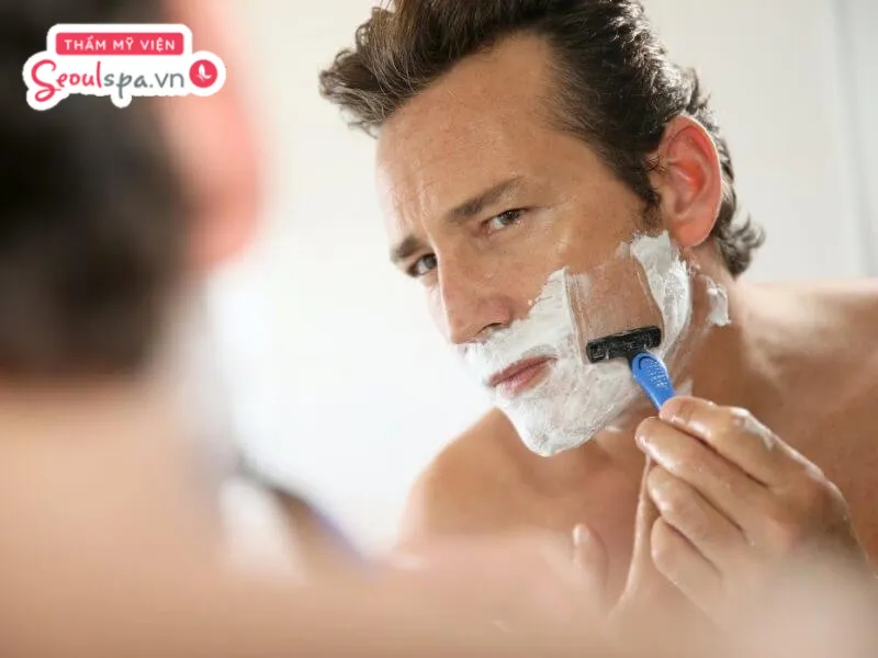 Không cạo râu hoặc waxing vùng da đã được xử lý bằng laser