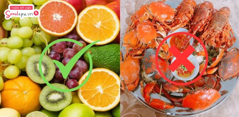 Sau khi tẩy nốt ruồi nên bổ sung các loại rau xanh và trái cây giàu vitamin giúp hỗ trợ quá trình phục hồi da và duy trì làn da khỏe mạnh