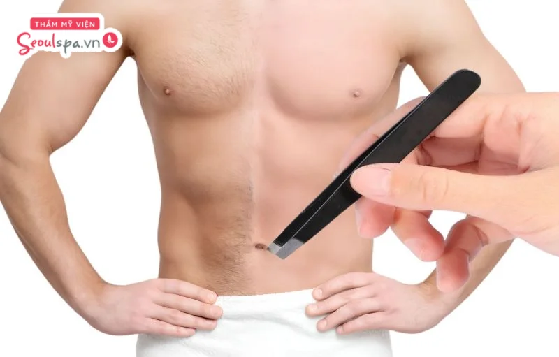 Nhổ lông bằng nhíp giúp lông mọc lại chậm hơn cạo, nhưng dễ gây đau rát, đỏ da và có nguy cơ làm lỗ chân lông to hơn.