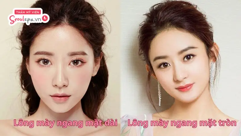 Lông mày ngang giúp dáng mặt thon dài và tròn cân đối hài hòa, thanh thoát hơn.