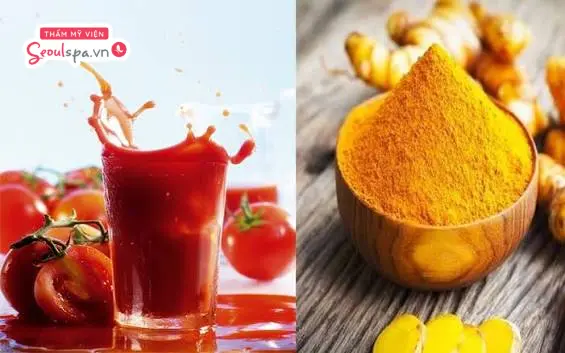 Nhiều chị em truyền tai nhau rằng tinh bột nghệ và cà chua là một trong những cách làm mờ vết xăm mí mắt.