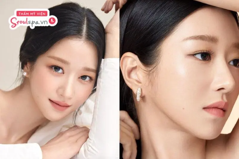Làn da trắng phù hợp với chân mày tông nâu sáng, giúp gương mặt thanh thoát và tự nhiên hơn.