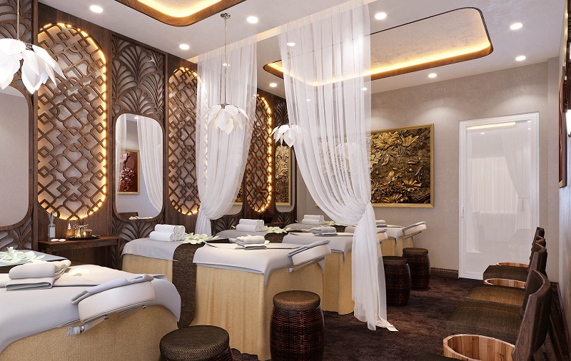 Cơ sở vật chất hiện đại, sạch sẽ tại spa