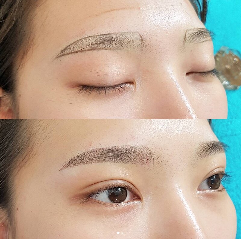 Điêu khắc chân mày rất tự nhiên, như lông mày thật