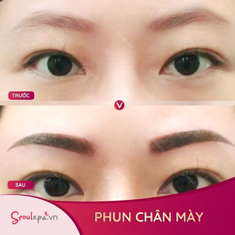 Phun chân mày giúp cho gương mặt trông rạng rỡ, sắc nét hơn