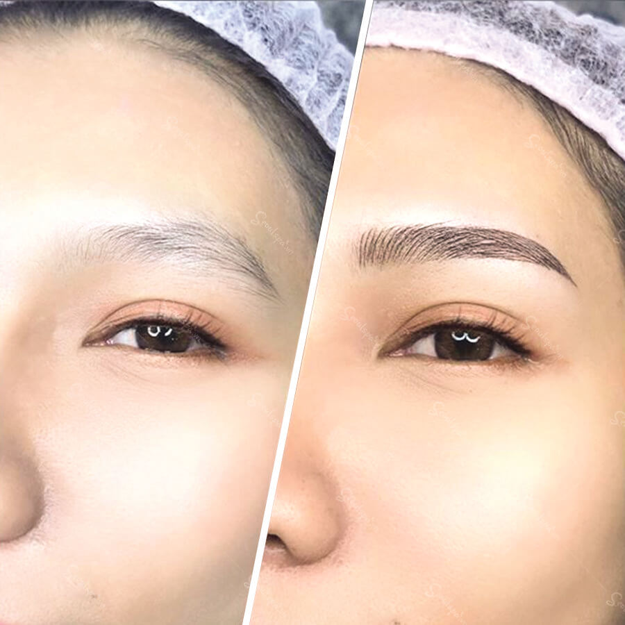 Khách hàng điêu khắc chân mày tại SeoulSpa.Vn -Ảnh 2