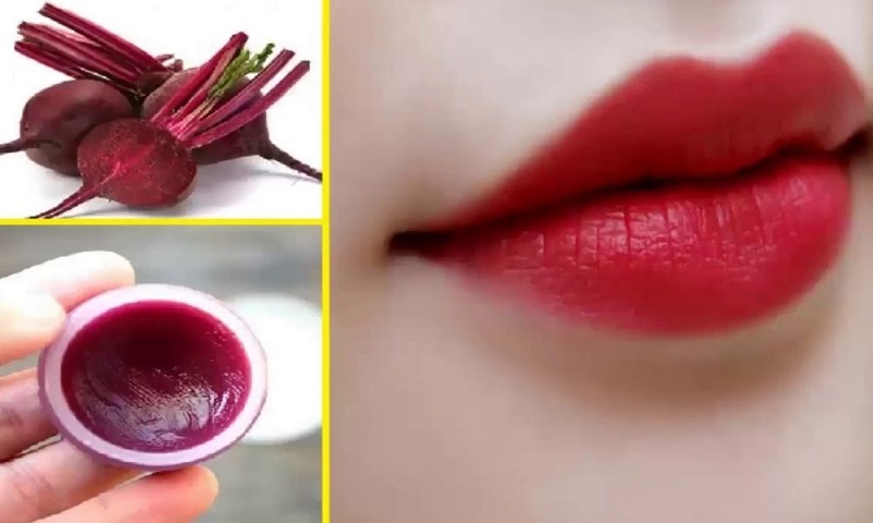 Trị thâm môi và giảm khô môi bằng củ dền