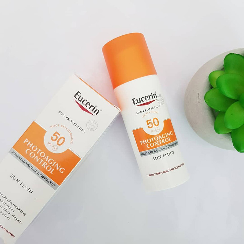 Eucerin Sun Fluid Photoaging Control SPF 50 dòng kem chống nắng trị nám nổi tiếng