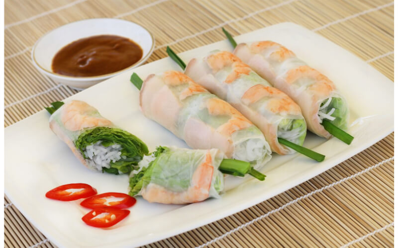 Gỏi cuốn không khiến tích mỡ hay bị béo
