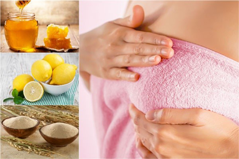 Nhũ hoa trở nên hồng hào nhờ hỗn hợp bột cám gạo trộn cùng nước cốt chanh và mật ong Nhũ hoa trở nên hồng hào nhờ hỗn hợp bột cám gạo trộn cùng nước cốt chanh và mật ong