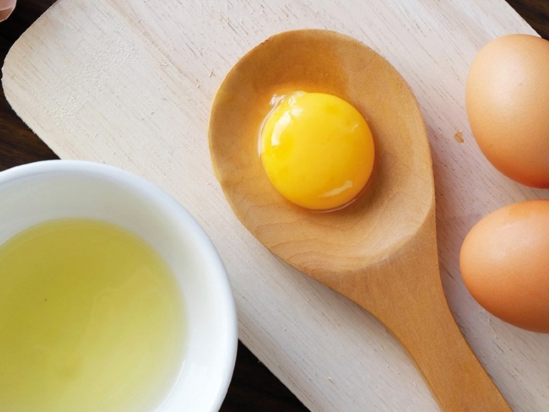 Lòng đỏ trứng gà giúp kích thích lông mọc hiệu quả