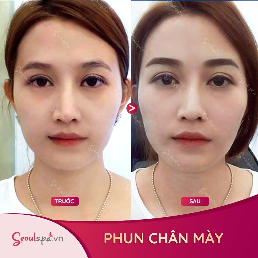 Phun chân mày đã giúp tổng gương mặt cô nàng thêm phần xinh xắn và sắc sảo