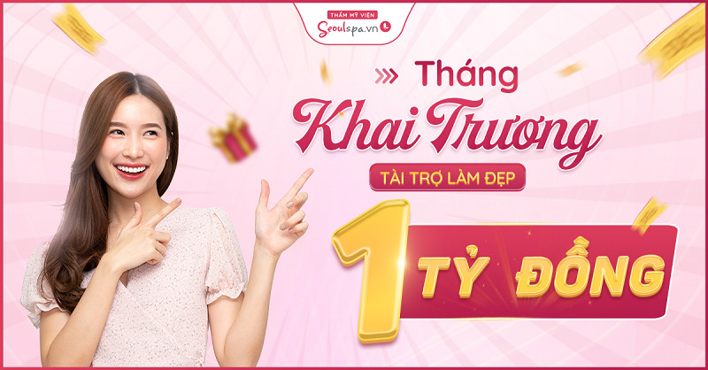 Khai trương tưng bừng với chương trình tài trợ làm đẹp 1 tỷ đồng. Tham dự buổi lễ khai trương để được trải nghiệm dịch vụ chất lượng, giá siêu hời