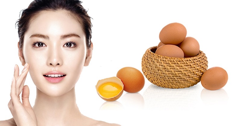 Lỗ chân lông được thu nhỏ khi sử dụng mặt nạ lòng trắng trứng gà