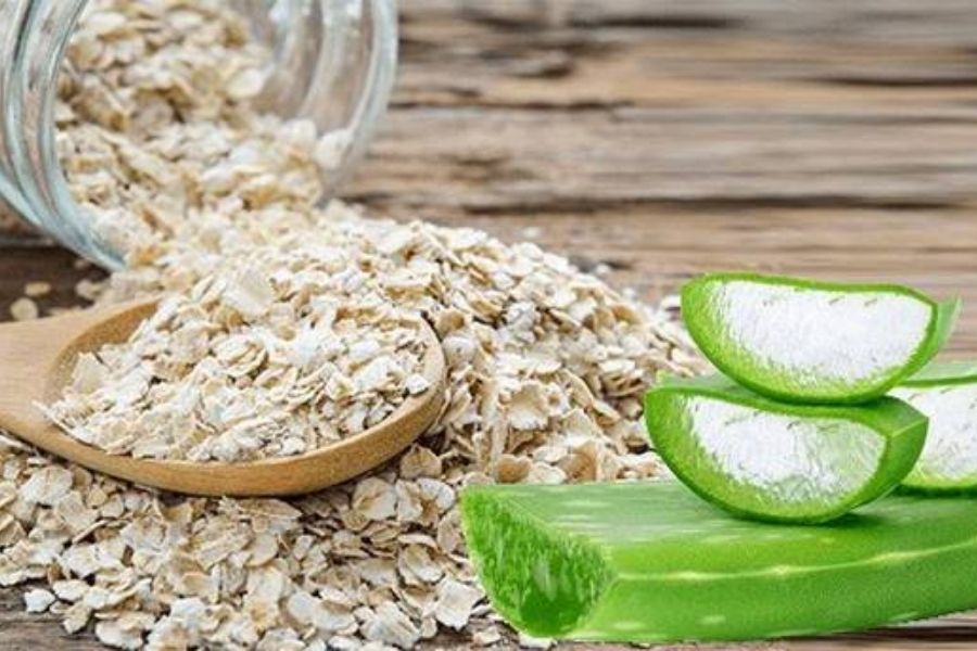 Chống lão hóa da bằng nha đam và bột yến mạch được nhiều chị em yêu thích