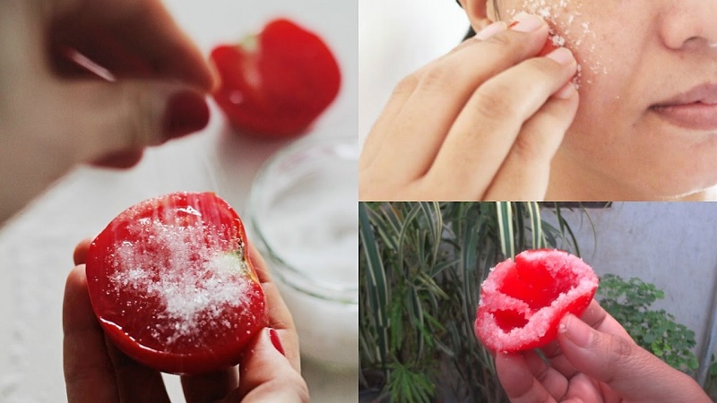 Top 20+ Cách Trị Mụn Đầu Đen Bằng Chanh Top 7 cách trị mụn đầu đen bằng muối và những lưu ý cần biết 45 Bạn có thể thoa trực tiếp muối và cà chua lên da hoặc thoa trực tiếp lên da như hình