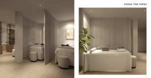 Không gian phòng tắm trắng tại SeoulSpa.Vn